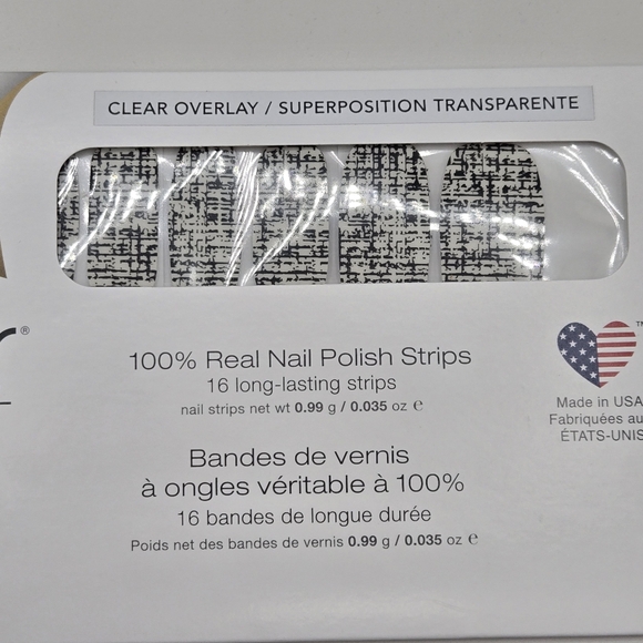 Boucle Jacket Color Street Nail Polish Strips Clear Overlay Retired NWT - Picture 2 of 3